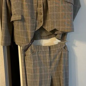 Express Women's Gray Plaid Suit
